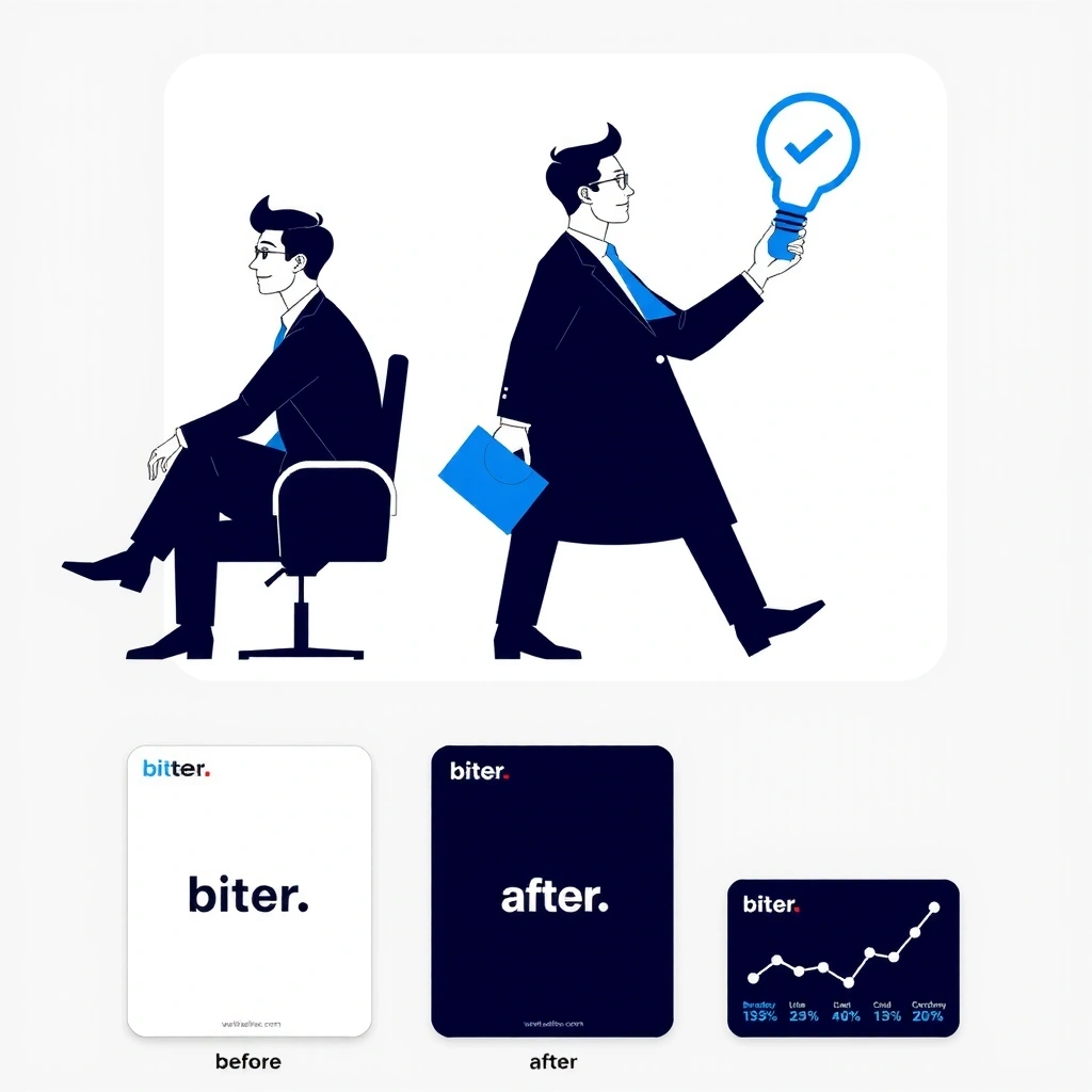 Successful brand transformation case study showing before and after results